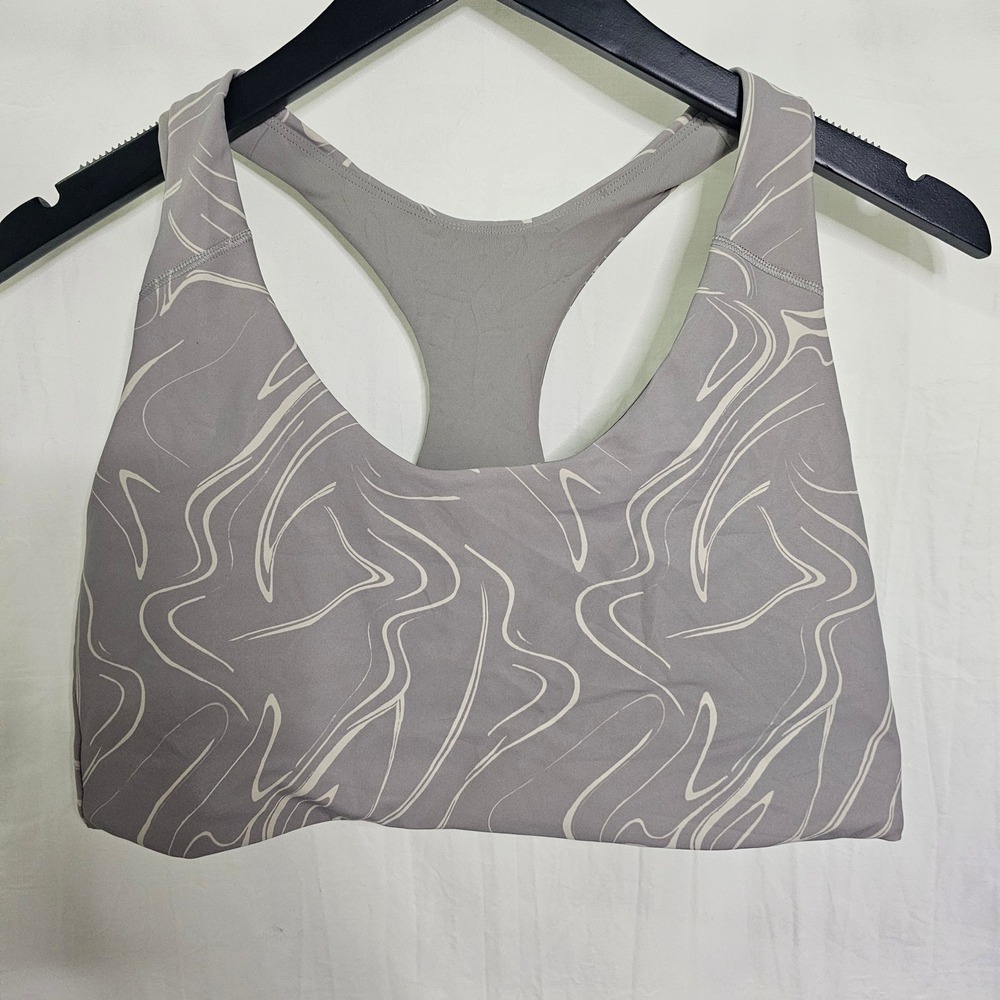 Old Navy Active PowerSoft Sports Bra 2X Grey Smoke‎ Marble Swirl Medium Support